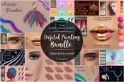 Digital painting bundle icon