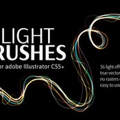 Vector light effect brush sets icon