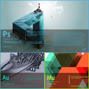 Adobe photoshop cc 2015 5 17 0 0 muse cc 2015 2 and audition cc 2015 2 logo icon icon
