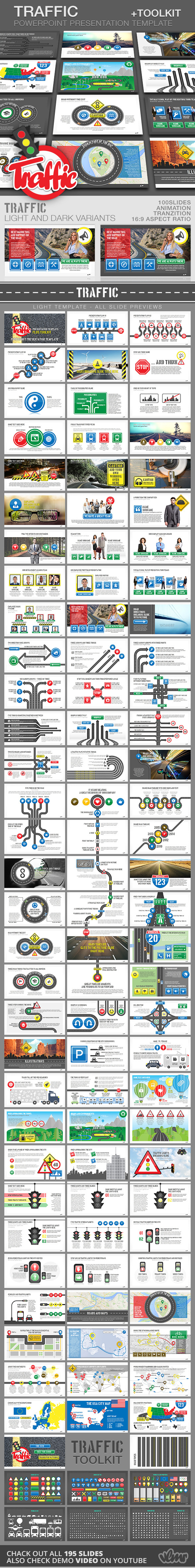 Traffic PowerPoint Presentation Template + Toolkit