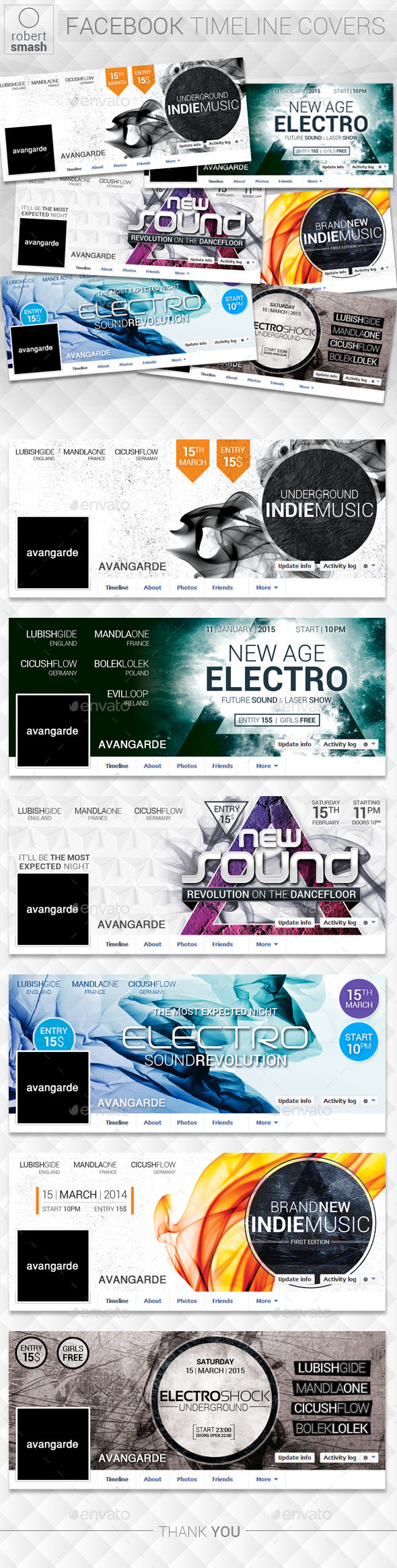 6 Music Event Facebook Timeline Covers