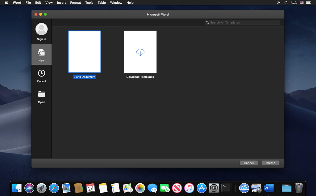 Microsoft Word 2019 1629 VL Screenshot 01 1a1119xn