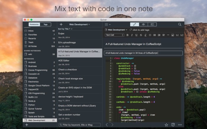 Quiver - take better notes Screenshot 02 8ub3ynn