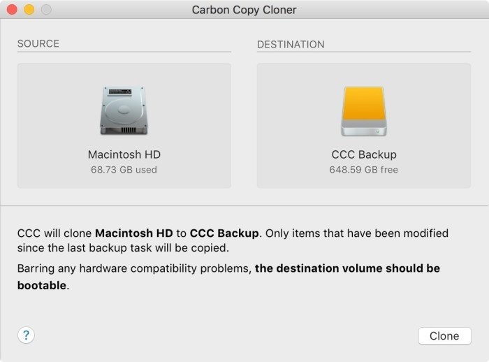 Carbon Copy Cloner 5110 Screenshot 01 ikzdmbn