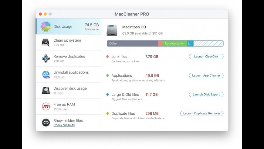 MacCleaner PRO 151 Screenshot 01 1izw30sn